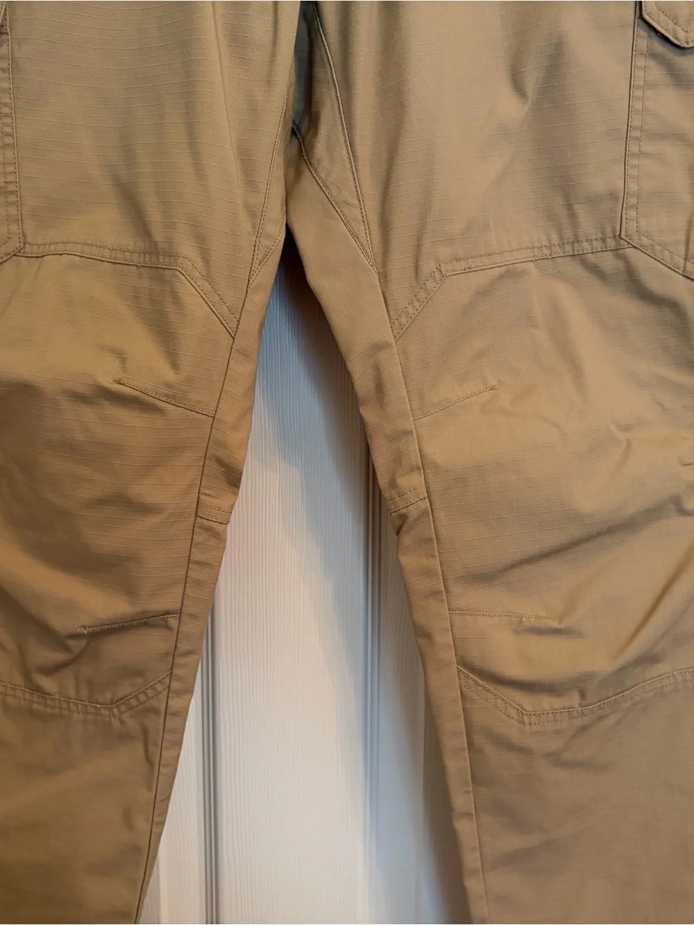 Men's Cargo Utility Pants in Tan with Elastic Waist